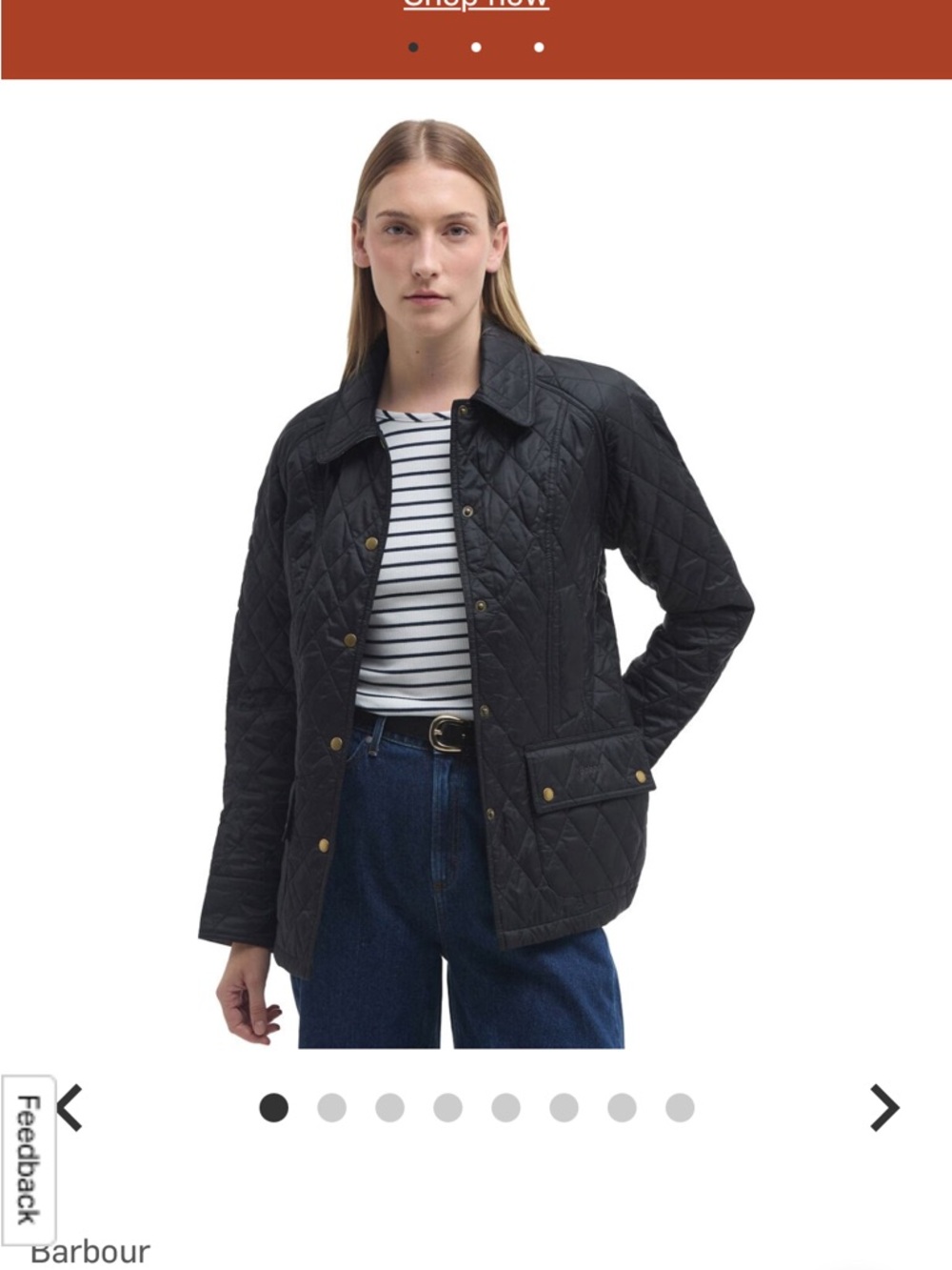 Barbour Summer Beadnell Quilt Jacket sz 8 - Picture 5 of 7